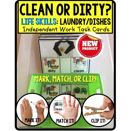 LIFE SKILLS Task Cards LAUNDRY and DISHES TASK BOX FILLER